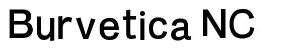 Burvetica NC font preview